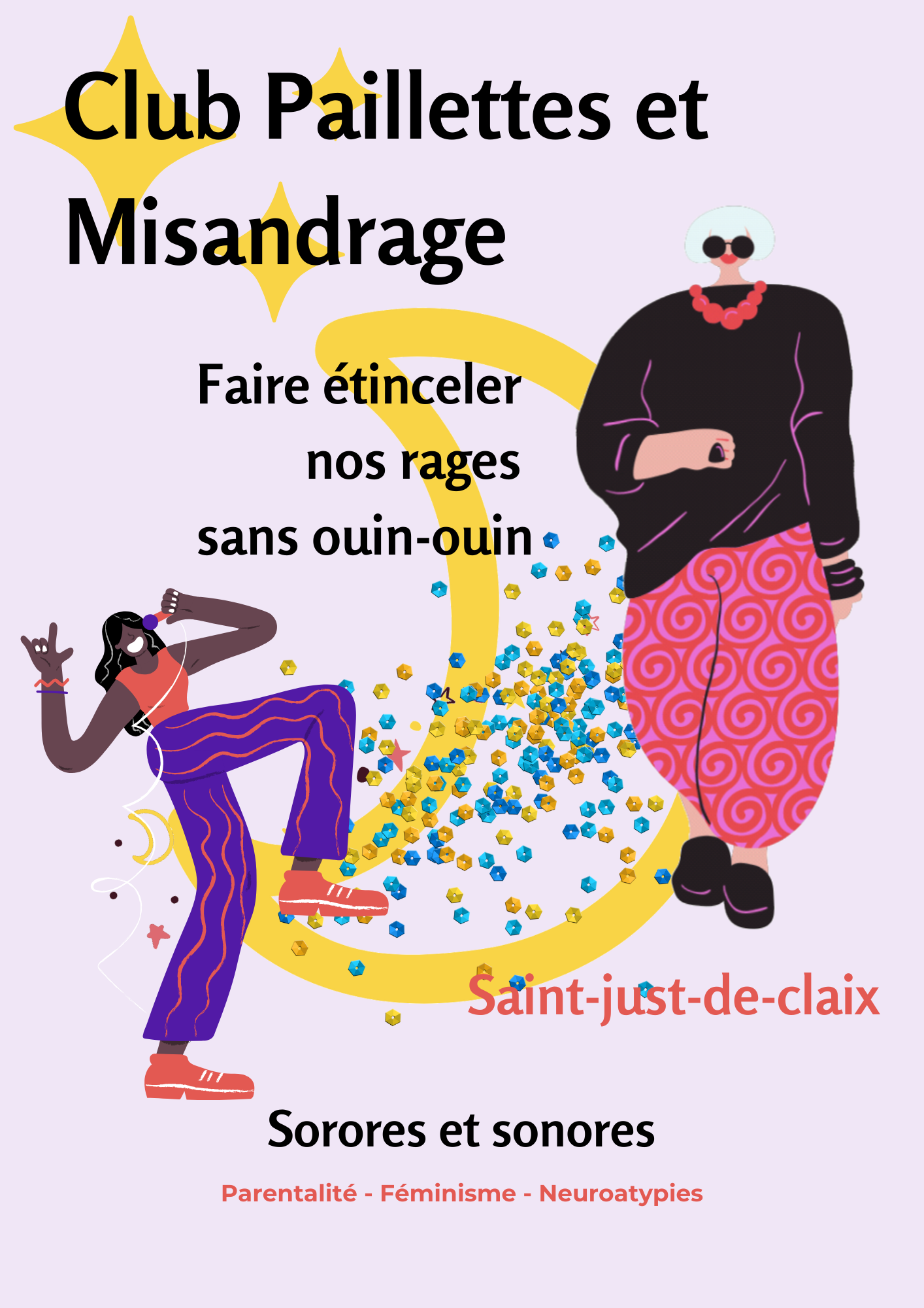 Affiche Club paillettes et misandrage